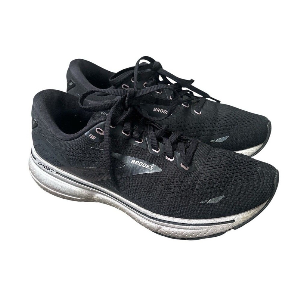 Brooks Ghost 15 Women's Black And Rose Gold Running‎ Shoes Athletic Sneakers 9.5